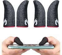 Pubg Mobile Phone Game Sleeve Finger,[4 Pack] Anti-Transpiration Respirant Finger Manches Écran Tactile Tir Et Visée Sensibles-Finger Manches Pour Couteaux Out/Pubg Pour Android Et Ios