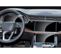 PUBIBD 3 Pièces Films de Protection D'écran pour Audi Q7/Q8 2020-2024 (Navigation Screen+ Instrument Screen+Lower Screen air Conditioning), Film Protecteur pour écran Tactile Doigts