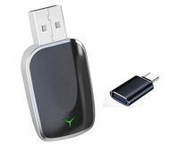 PUBIBD Adaptateur Carplay sans Fil pour Fiat 500 2017-2023, 2 en 1 Convertit Carplay Filaire en sans Fil Clé Carplay, Plug and Play Convertisseur CarPlay