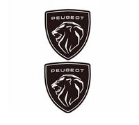 PUBIBD Emblème de Logo de Voiture pour Peugeot 508L 408X 4008 5008 2008 308 408, Lettres Emblem Décoration Autocollant D'Insigne Voiture, Décalcomanies Logo Badge Voiture Stickers,2pcs