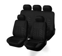 PUBIBD Housses de Siège de Voiture pour Renault Clio (II, III, IV) (1990-2019), Antidérapant Respirant Avant et Arrière Couvre Sieges Protection, Ensemble Complet Auto Couvre Sieges,A Black