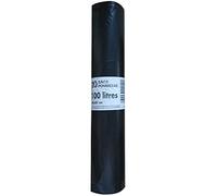PUBLI EMBAL Sac Poubelle PEBD ''renforcé'' 100L 50µm Noir, Rouleau de 20 Sacs
