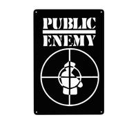 Public Enemy Panneau en étain en métal, décoration murale Vintage pour la maison, pour le bureau, le café, la cuisine, la salle de bain, signalisation murale décorative, signes rétro, Plaque d'affiche