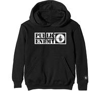 Public Enemy Sweat-Shirt À Capuche Crosshairs Logo Nouveau Officiel Unisex Noir Size L