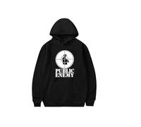 Public Enemy Sweat-Shirt à Capuche décontracté à Manches Longues pour Hommes avec Poches