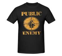 Public Enemy T-Shirt à Manches Courtes et col Rond pour Homme, en Coton, à la Mode, pour l'entraînement et Le Sport