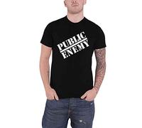 Public Enemy T Shirt Classic Logo Nouveau Officiel Homme Noir Size M