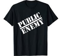 Public Enemy - T-shirt homme/femme unie RO4773 (S) (Noir)