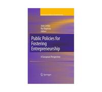 Public Policies For Fostering Entrepreneurship