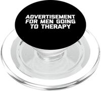 Publicité pour Les Hommes Qui Vont à la thérapie - Funny Mental Health PopSockets PopGrip pour MagSafe