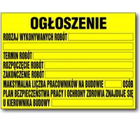 Publicité sur le panneau d'information du bâtiment OH&S en PVC