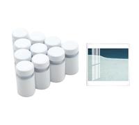 Publicité Vis Verre Standoff Miroir Clips Fixations Boulons - 12pcs Entretoise pour Enseigne et Support, Vis pour Verre, Acier Inoxydable (Blanc 12x20mm)
