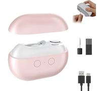 Pubyfun Easyclip Smart Nail Clipper, 3-in-1 Electric Nail Clipper, Nail Polisher with Polishing LED Light USB Rechargeable Safety Fingernail Trimmer (Pink)