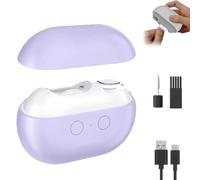 Pubyfun Easyclip Smart Nail Clipper, 3-in-1 Electric Nail Clipper, Nail Polisher with Polishing LED Light USB Rechargeable Safety Fingernail Trimmer (Purple)