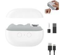 Pubyfun Easyclip Smart Nail Clipper, 3-in-1 Electric Nail Clipper, Nail Polisher with Polishing LED Light USB Rechargeable Safety Fingernail Trimmer (White)