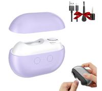 Pubyfun/Fanyil Easyclip Smart Nail Clipper, Electric Nail Clipper with Polishing, 3-in-1 Automatic Nail Trimmer with LED Light & Nail Scraps Storag for Adults, Seniors and Kids (Purple)