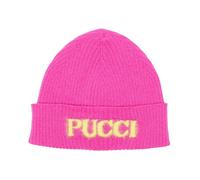 Pucci - Bonnet à logo côtelé - Femme - Accessoires - Rose - Taille: M