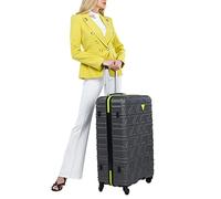 PUCCINI Mallette California Valise Rigide Valise à Main légère de Voyage avec 4 Roues M-L-XL, Gris, Large, Valise Moyenne
