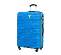 PUCCINI Valise California - Rigide - Bagage à Main - Valise de Voyage légère - avec 4 roulettes - Tailles M-L-XL, Bleu, L, Valise Moyenne