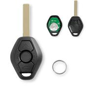 Puce 433 MHz PCF7935 pour BMW 3 5 7 X5 Z3 Z4 Series 330 330i 525 525i 325i 325i 325ci i ci xi pour BMW E60 Key BMW E46 Clé télécommande 3 boutons avec tournevis lame HU92 et porte-clés