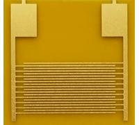 Puce de capteur de gaz et d'humidité à réseau de capacités interdigitées flexibles en polyimide de 0,1 mm (6 pièces).