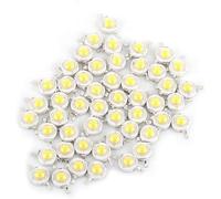 Puce Led 100 Pièces Haute Puissance 3 Watt Intensité Super Brillante Composants de L'émetteur de Lumière SMD Diode Ampoule Lampe Perle Puce Bricolage Lumières pour Projecteurs(White 6000-6500K)