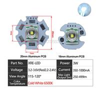 Puce Led Perles 3w Xpe 5w Xical2 Xml T6 Xml2 Xgardens 70xgardens 90xgardens 110 3a Snap9a 10a 24a 18w 24w 45w 72w Dc3-5v Dc6-8v 24v Lampe De Poche - Type 3w Xre 3v 0.7a-With 16mm Size