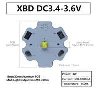 Puce Led Perles 3w Xpe 5w Xical2 Xml T6 Xml2 Xgardens 70xgardens 90xgardens 110 3a Snap9a 10a 24a 18w 24w 45w 72w Dc3-5v Dc6-8v 24v Lampe De Poche - Type 3w Xbd 3v 0.7a-With 20mm Size