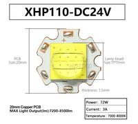 Puce Led Perles 3w Xpe 5w Xical2 Xml T6 Xml2 Xgardens 70xgardens 90xgardens 110 3a Snap9a 10a 24a 18w 24w 45w 72w Dc3-5v Dc6-8v 24v Lampe De Poche - Type 72w Xhp110 24v 3a-With 20mm Size