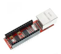 Puce pour ENC28J60 Ethernet Shield V1.0 compatible avec les cartes Nano y compris le connecteur HR911105A et l'assemblage compact PCB