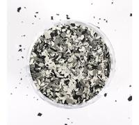 Puces de couleur | Terrazzo | Paillettes de couleur | Granulés | Particules | Pigments pour bricolage et incorporation dans Jesmonite, résine époxy, résine, plâtre, béton (noir/blanc/gris)