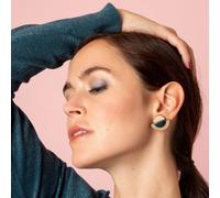 Puces d'oreilles aztèque bleu pétrole