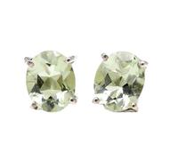 Puces d'oreilles ovales en améthyste naturelle de qualité exceptionnelle, montées sur argent sterling 925 plaqué argent | Style minimaliste | LK_VSTD_0579