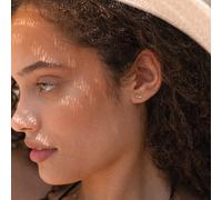 Puces plaqué or - aigue-marine & cristal