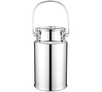 Puche de lait 3L Puche à eau épaissie en acier inoxydable avec couvercle et poignée et clips de verrouillage scellant le lait portable Can pour les aliments humides secs