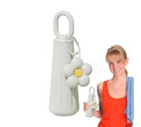Puche isolée, tasse en acier inoxydable | Bouteille isotherme sous vide anti-fuite avec poignée,Gobelet coloré portable, bouteille de 450 ml avec pendentif en forme de pour boissons froides et chaudes