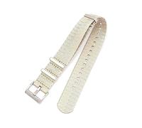 PUCHEN 20mm 22mm 24mm Nylon Montre Bracelet Hommes Remplacement Montre Bracelet Montre Accessoires, Beige, 20mm