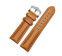 PUCHEN Bracelet de montre en cuir 18mm 21mm 20mm 22mm bracelet de montre montre pour hommes bracelet de montre accessoires de remplacement,Jaune,21mm