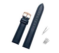 PUCHEN Bracelet de montre en cuir bleu 14mm - 23mm bracelet de montre bracelet de remplacement accessoires de montre + outils d'installation,23mm