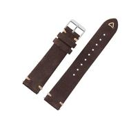 PUCHEN Bracelet de montre en cuir suédé 18mm - 24mm bracelet de montre de remplacement Vintage accessoires de montre pour hommes, Café, 18mm