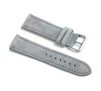 PUCHEN Bracelet de montre en daim Vintage, 20mm, 22mm, 18mm, universel, bracelet de remplacement, Gris, 22mm