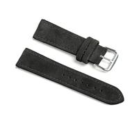 PUCHEN Bracelet de montre en daim Vintage, 20mm, 22mm, 18mm, universel, bracelet de remplacement, Noir, 20mm