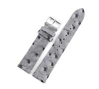 PUCHEN Bracelet de montre Vintage en cuir véritable, 16mm-24mm, motif d'autruche, à dégagement rapide, accessoires de montre,19mm
