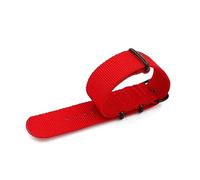 PUCHEN Bracelets de montre en nylon 18mm 20mm 22mm 24mm hommes/femmes montre bracelet de remplacement, Rouge, 24mm