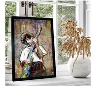 PUCHENGP Affiche De Frank Zappa Légendes De La Musique Rock Chanteur Vintage Photo Portrait Décoration D'Intérieur 50 * 70 Sans Cadre