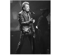 PUCHENGP Affiche De L'Acteur Et Chanteur De Rock Français Johnny Hallyday Impression Sur Toile Art Mural Photos Décoration D'Intérieur 50 * 70 Sans Cadre