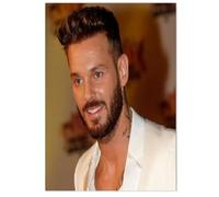 PUCHENGP Affiche De Musique Du Chanteur Français M. Pokora Portrait Photo Impression Sur Toile Décoration D'Intérieur 50 * 70 Sans Cadre