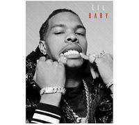 PUCHENGP Affiches Vintage Classiques Du Rappeur Lil Baby Impression Sur Toile Portraits Photos Décoration D'Intérieur 50 * 70 Sans Cadre