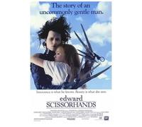PUCHENGP Poster Affiche Du Film Edward Aux Mains D'Argent, Affiche Classique, Affiche Vintage, Peinture Sur Toile, Décoration Murale 50 * 70Cm Sans Cadre