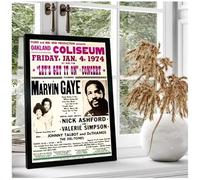 PUCHENGP Poster Photo De Marvin Gaye Star De La Musique Portrait Vintage Sur Toile Décoration Intérieure 50 * 70 Sans Cadre